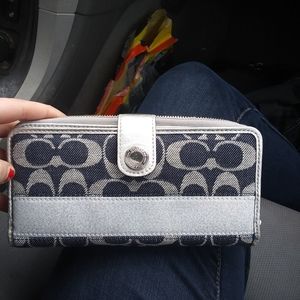Coach Denim Logo Wallet